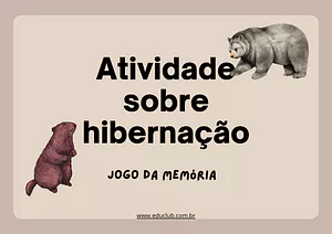 Atividade sobre hibernação dos animais