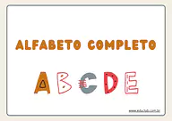 Alfabeto completo para Creche, Pré-Escola de Língua Portuguesa, Alfabeto - Material educacional