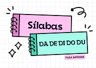 Sílabas da de di do du para fazer atividades infantis para 1º Ano, Pré-Escola de Língua Portuguesa, Sílabas - Material edu...