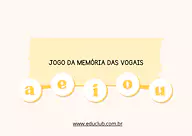 Jogo da memória das vogais para imprimir: Atividade gratuita para alfabetização Jogo da memória das vogais para imprimir: Atividade gratuita para alfabetização para Creche, Pré-Escola de Língua Portugue...