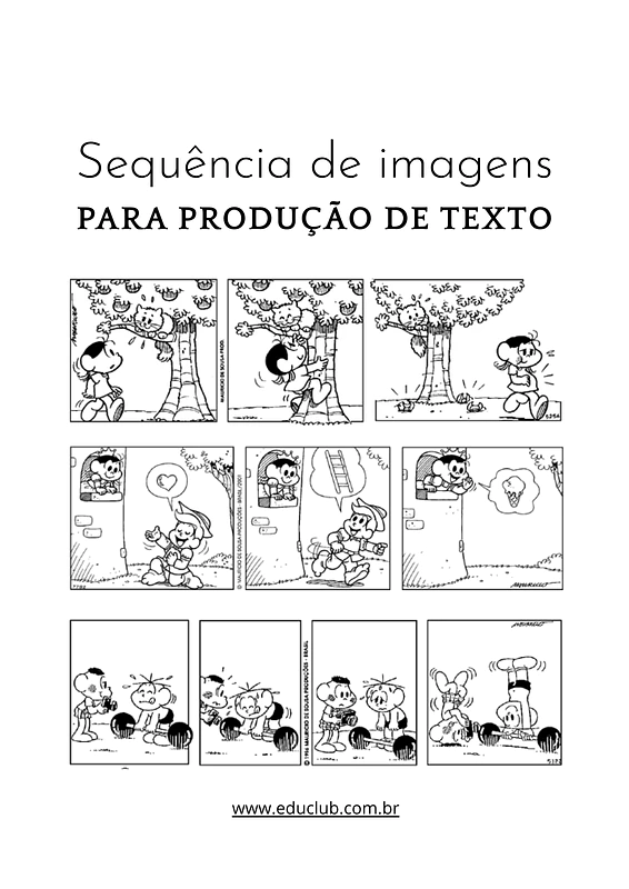 Sequência de imagens para produção de texto | Educlub