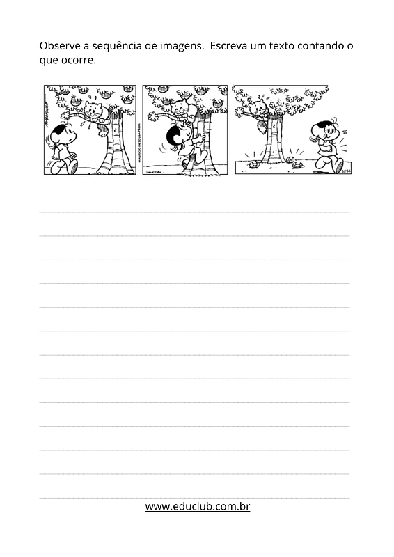 Sequência de imagens para produção de texto | Educlub
