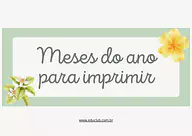 Meses do ano para imprimir para Creche, 2º Ano, 1º Ano, Pré-Escola de Ciências Sociais, Calendário - Material educacional