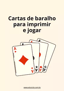 Cartas de baralho para imprimir: 5 jogos para aprender matemática