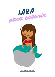 Iara para colorir, a sereia do folclore brasileiro