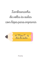 Lembrancinha de volta às aulas com lápis Lembrancinha de volta às aulas com lápis para Creche, 5º Ano, 4º Ano, 3º Ano, 2º Ano, 1º Ano, Pré-Escola de Recursos Educa...