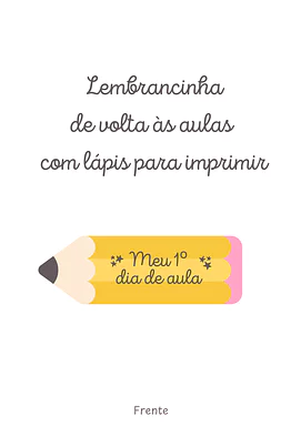Lembrancinha de volta às aulas com lápis Lembrancinha de volta às aulas com lápis para Creche, 5º Ano, 4º Ano, 3º Ano, 2º Ano, 1º Ano, Pré-Escola de Recursos Educa...