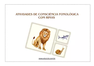 Atividade de consciência fonológica com rimas
