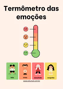 Termômetro das emoções para imprimir e brincar