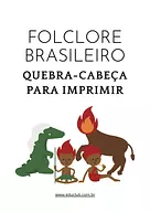Quebra-cabeça do folclore brasileiro para imprimir