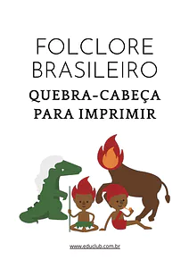 Quebra-cabeça do folclore brasileiro para imprimir