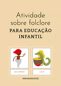 Atividade sobre folclore para Educação Infantil