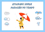 Atividade de previsão do tempo para 5º Ano, 4º Ano, 3º Ano, 2º Ano, 1º Ano de Ciências, Clima - Material educacional