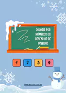 Colorir por números imagens do inverno Colorir por números imagens do inverno para Creche, Pré-Escola de Ciências, Estações do ano, Desenhos, Artes - Material ed...