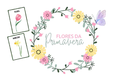 Atividade sobre flores da primavera para 1º Ano, Pré-Escola de Recursos Educativos, Ciências, Plantas - Material educacional