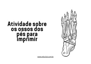 Atividade sobre os ossos dos pés para imprimir