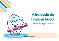 Atividade de higiene bucal para Educação Infantil Atividade de higiene bucal para Educação Infantil para Creche, Pré-Escola de Ciências, Higiene bucal - Material educacional