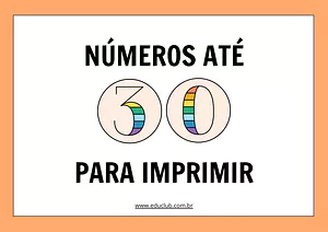 Números até 30 para imprimir