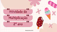Atividade para aprender multiplicação 2º ano: recortar e colar para 3º Ano, 2º Ano de Operações básicas, Matemática - Mate...