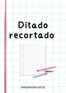 Ditado recortado para imprimir para 2º Ano, 1º Ano de Língua Portuguesa, Ditado - Material educacional