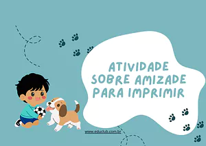 Atividade sobre amizade para imprimir