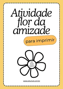 Atividade flor da amizade para imprimir
