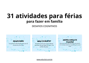 31 atividades de férias para fazer em família