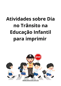 Atividades sobre Dia do Trânsito na Educação Infantil