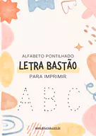 Alfabeto pontilhado letra bastão para Creche, Pré-Escola de Língua Portuguesa, Alfabeto - Material educacional