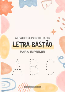 Alfabeto pontilhado letra bastão
