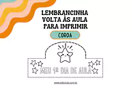 Lembrancinha volta às aulas para imprimir para Creche, Pré-Escola de Recursos Educativos, Volta às Aulas - Material educac...