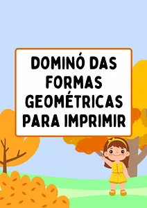Dominó de formas geométricas para imprimir: jogue e aprenda