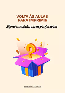 Lembrancinha para professores volta às aulas
