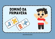 Dominó da primavera para imprimir