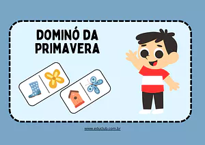 Dominó da primavera para imprimir