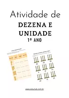 Atividade de dezena e unidade 1 ano