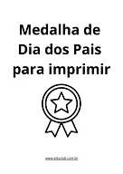 Medalha Dia dos Pais para imprimir