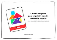 Casa de tangram para imprimir, recortar e colorir