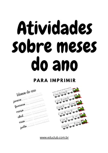 Atividade sobre meses do ano para imprimir