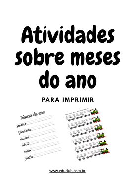 Atividade sobre meses do ano para imprimir Atividade sobre meses do ano para imprimir para 5º Ano, 4º Ano, 3º Ano, 2º Ano, 1º Ano de Ciências, Calendário - Material ...
