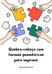 Quebra-cabeça das formas geométricas para imprimir
