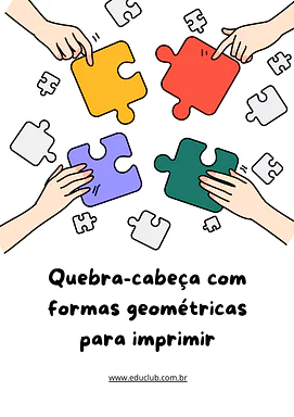 Quebra-cabeça das formas geométricas para imprimir Quebra-cabeça das formas geométricas para imprimir para 3º Ano, 2º Ano, 1º Ano de Geometria, Figuras Geométricas - Materia...