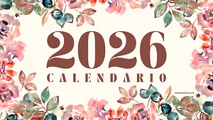 Calendário 2026 para imprimir