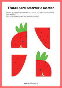 Frutas para imprimir e montar