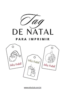Tag de Natal para imprimir