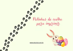 Patinhas de coelho para imprimir