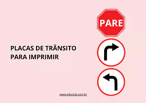 Placas de trânsito para imprimir
