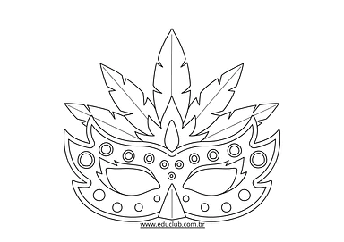 Máscara de carnaval para imprimir Máscara de carnaval para imprimir para Creche, 5º Ano, 4º Ano, 3º Ano, 2º Ano, 1º Ano, Pré-Escola de Datas Comemorativas, ...