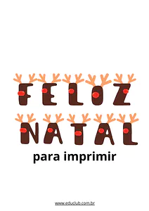 Feliz Natal para imprimir