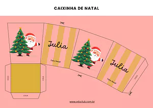 Caixinha de Natal para imprimir